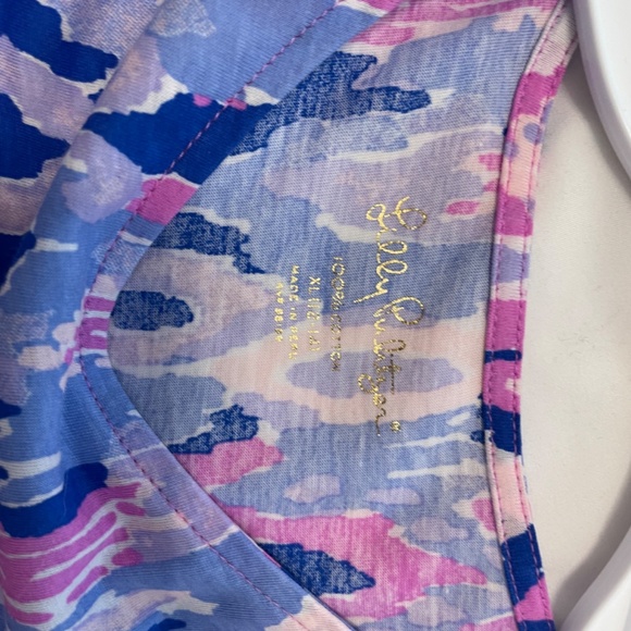 Lilly Pulitzer dress girls XL 12/14 open shoulders - Picture 4 of 4